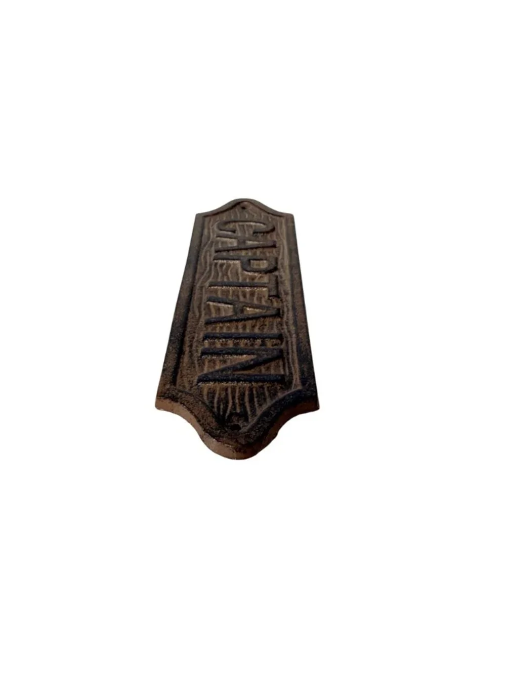 Vintage Cast Iron Captain Sign Nautical Wall Plaque Rustic Decor